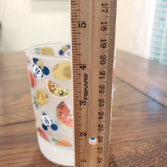 Disney Frosted Tropical MICKEY MOUSE Pineapples Watermelon Fruit DOF Tumbler NEW - Picture 3 of 4